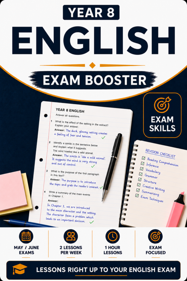 Year 8 English - Exam Booster